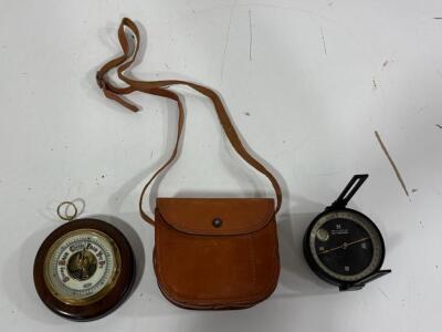 J. Leitz Co. Brunton Compass and Stellar Barometer, Leather Case, San Francisco, Germany