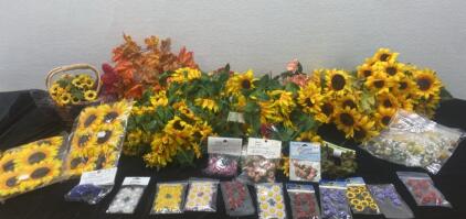 Fake Flowers / Mini Unopened Flowers ( 2 Bins Full )