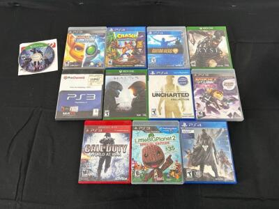 Collection Of Video Games. Halo, Uncharted, Call Of Duty, And More