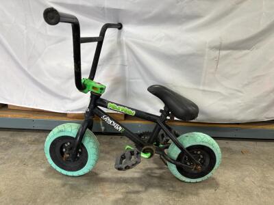 Rocker Mini Main BMX Bike, 10" Wheels, Black, Green & Aqua