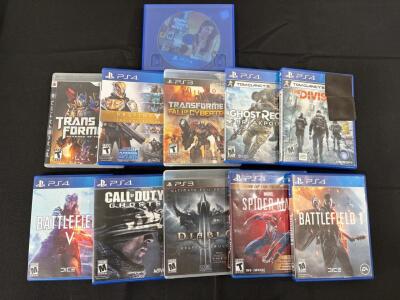 Video Game Collection: Call of Duty, Battlefield V, Spider-Man, And More.