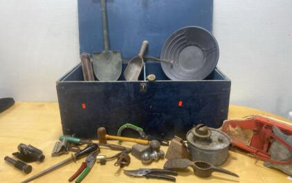 Trunk / Gold Pan / Shovel / Tools / and Can&rsquo;t Forget the CowBell &ldquo;Got to Have More Cow Bell&rdquo;