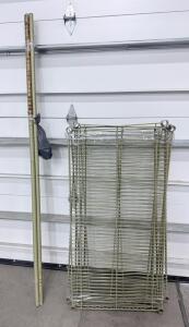 Beige Metal Shelving Unit, 4 Adjustable Shelves, 48"x18"x72"
