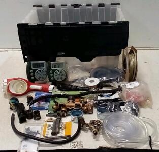 (LOT Of) Lawn Care Items. (2) Orbit Digital Watering Timers [Mod# 62061N.] 1/3 Roll Of Freeze-Free Heating Cable. + A Tote Of Even More.