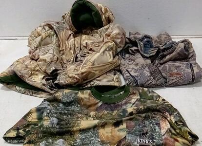 King's Camo Jacket (L.) Sitka Desert Camo Pants (XL.) King's Long Sleeve Shirt (L.)