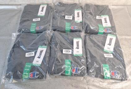 (6) Pair Of Champion Youth Boy's Jogger Sweatpants, Granite Heather, XL (18/20)<br/>