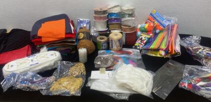 Felt / Ribbons / Feathers / Twine / Crafting Lot