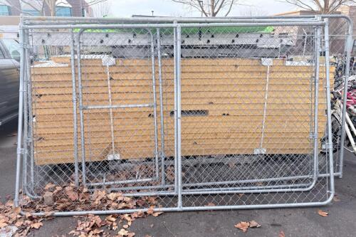 Large Chain Link Dog Run Galvanized Steel, 4'x6', 2" Mesh Size