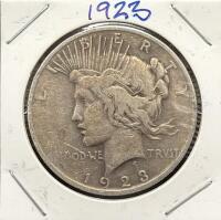 1923 Peace Dollar Coin, 90% Silver, Philadelphia Mint