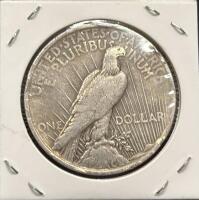1923 Peace Dollar Coin, 90% Silver, Philadelphia Mint - 2