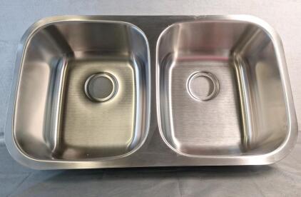 (1) Stainless Steel Double Bowl Kitchen Sink