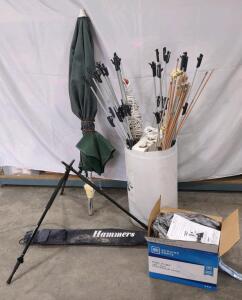(1) Hammers Brand Shooters Tripod Stand, (1) ACDeclo-Fuel Module &/or Level Sensor Replacement part #19133527, (1) (Green) Patio Umbrella Attachment Piece, & More