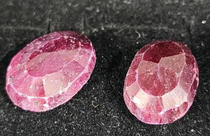 (2) Enhanced Madagascar Faceted Ruby Gemstones