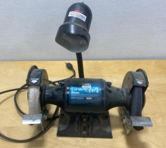 Black & Decker Double Bench Grinder with Attached Light ( Works )