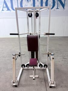 Multi-Station Gym Equipment with 200 lb Weight Stack, Steel Frame