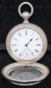 (1) Antique Open-Face Coin Silver Waltham Pocket Watch