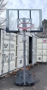 Reebok Portable Basketball Hoop, 54" Backboard, Adjustable Height, Acrylic/Polycarbonate