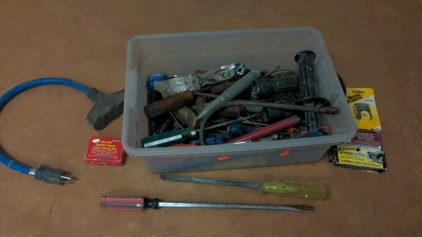 Tub of Assorted Hand Tools