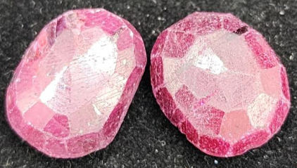 (2) Enhanced Madagascar Faceted Ruby Gemstones