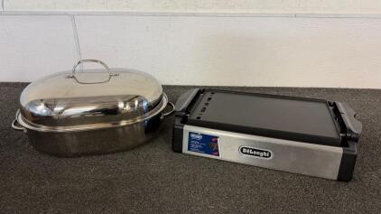 DeLonghi BG24 Electric Griddle with Roasting Pan, Adjustable Thermostat