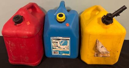 (3) Gas Cans 5 Gallons