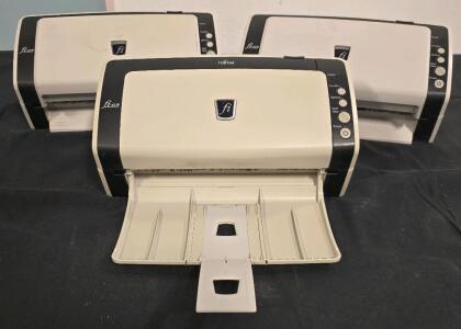 (3) Fujitsu FI-6130 Document Scanners (Untested No Power Cords)