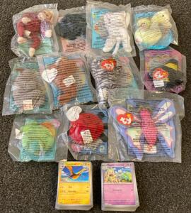 Vintage In Package TY Beanie Babies, And Pok&eacute;mon Cards