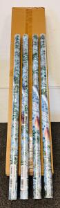 3-Pack Aluminum Flag Pole Kit and (4) Rolls Of Leafy Daisy Pattern Privacy Window Film