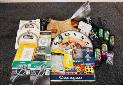 Tool Belt, Shop Light, Rain Bird 4" Pop-up Spray Heads, Hardware, Towel Rings, and More