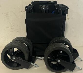 Echosmile Folding Portable Wagon Cart, Black & Orange