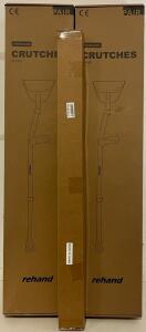 (2) Pairs Of Soft Hand Grip Crutches & (2) 38&rdquo; Tire Changing Tools