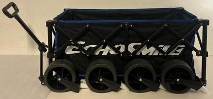 Echosmile Folding Portable Wagon Cart, Blue & Black
