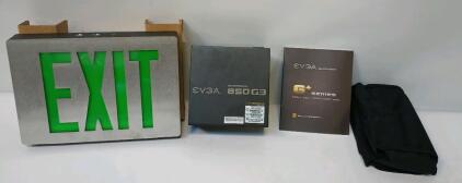 EVGA SuperNOVA 850 G3 Power Supply Unit, Lithonia Lighting Emergency Exit Sign
