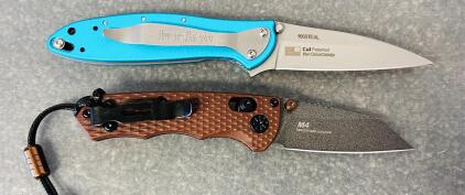 Kershaw Leek 1660TEAL Folding Knife, Bench Made Mini Griptilian M4
