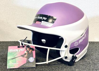 RIP-IT Vision Pro Softball Helmet, M/L 6&frac12;-7⅜, Purple/White