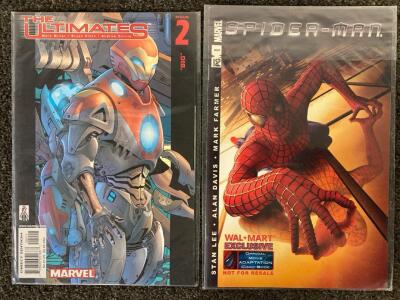 Vinatge-In Sealed Plastic (2) Marvel Comics, Spider-Man And The Ultimates