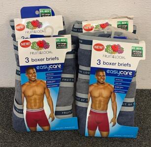 BRAND NEW PRODUCTS!! (4) Packs Of Fruit Of The Loom 3 Boxer Briefs