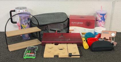 Some Brand New And Some Used Products! Including (1) Brand New Box Of Aura Glasses, (1) Solid Gold Leaps & Hounds Joint Support Supplement For Dogs, (1) ConairPRO Professional Cordless Two-Speed LED Dog & Cat Nail Grinder, And So Much More