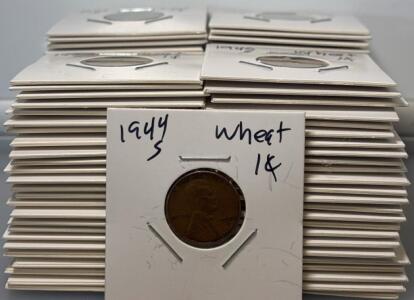 (100) Lincoln Wheat Cent Pennies 40s-50s