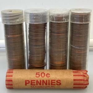 Rolls Of Copper Lincoln Cents