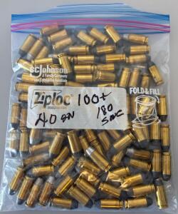 Speer .40 S&W Pistol Ammunition, 180 Grain TMJ, Approx. 100 Rounds