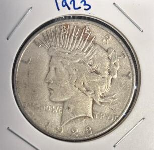 1923 Peace Liberty Dollar Coin
