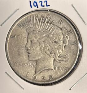 1922 Peace Liberty Dollar Coin