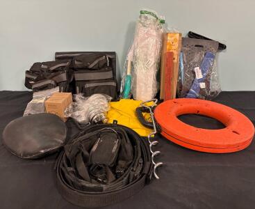 Various Tool Belts and Tool Pouches Mason Jar Pour Lids With Handles Back Scratcher And More
