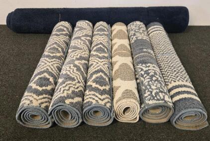 (6) Various Small Rugs 30"x45", (1) Large Rug 4'x6'