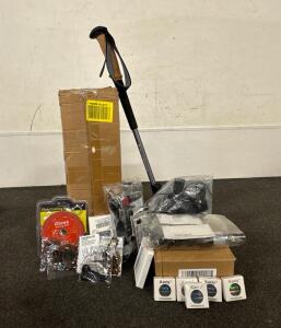 Peg Board Tool Hook Set, Emergency Tourniquets, Glass Cutting Disc With Mens Fragrance, And Accessories