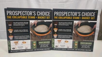 (2) Brand New Collapsibles Stand And Buckets Sets