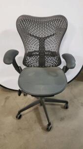 Herman Miller Mirra Office Chair, Graphite, Adjustable Features 42.75" x 30" x 25"