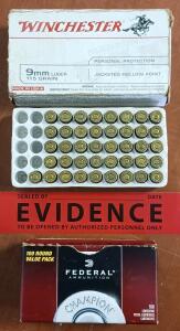 (2) Boxes of 9mm Ammunition