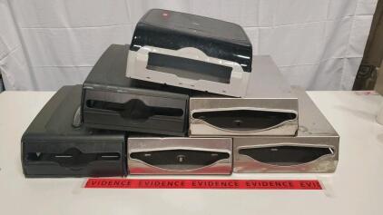 Wall Mounted Paper Towel Dispensers, Plastic & Stainless Steel, Black Finish
